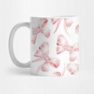 Pink Ribbons and Bows Pattern Mug